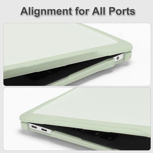MOSISO Compatible with MacBook Air 13 inch Case M1 2018-2021, Sage Green | Reduces-Fingerprints with Soft TPU Bumper Shell&Keyboard Cover for MacBook Air 13.3 M1, 2021 2020 2019 2018 A2337 A2179 A1932 - color: Sage Green