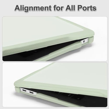 MOSISO Compatible with MacBook Air 13 inch Case M1 2018-2021, Sage Green | Reduces-Fingerprints with Soft TPU Bumper Shell&Keyboard Cover for MacBook Air 13.3 M1, 2021 2020 2019 2018 A2337 A2179 A1932 - color: Sage Green