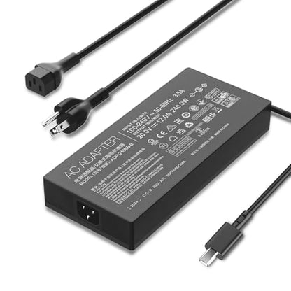 240W 20V 12A Laptop Charger for ASUS Rog Zephyrus G14 G16 Power Supply Cord | GU605 GA605 GA403 Flow Z13 GZ302 TUF A14 A16 A18 FA401 Gaming V16 V3607 ProArt PX13 P16 Rectangle Conn Fast charging Adapter