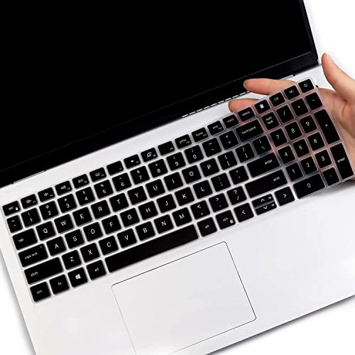 Keyboard Cover for 2026 2025 Dell 15 Laptop DC15250 DC15255 15.6" Dell Inspiron 15 3510 3511 3515 3525 3530 3535 5510 5515 5518 7510 15.6", Vostro 3510 3520 3530 5510 5515 15.6, Inspiron 7610 - color: Black