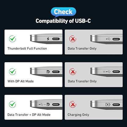 BENFEI USB C to HDMI 2.1 Adapter (8K@60Hz, 4K@240Hz, Aluminum Shell, Nylon Braided) Compatible with iPhone 15/16 Pro/Max, MacBook Pro/Air 2023, iPad Pro, Surface Book 2 More - size: 1 Pack, style: 8K@60Hz
