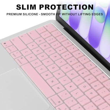 Allinside Keyboard Cover for 2026 MacBook Neo 13-inch A3404 (A18 Pro) & MacBook Air 13"/15" and MacBook Pro 14"/16" (M5 Chip), Premium Silicone Keyboard Protector Skin, US ANSI Layout, Light Pink - color: Light Pink
