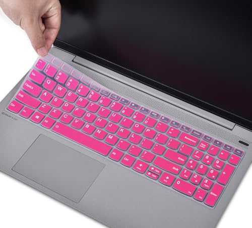 Keyboard Cover for 2023 2022 Lenovo IdeaPad 1/IdeaPad 1i 15.6 inch Laptop 15IGL7 15ADA07 15IAU7 15ALC7 15IJL7 15IGL7, New Lenovo IdeaPad 1 15.6 US Layout Keyboard Cover Skin, Hot Pink - color: Hot Pink