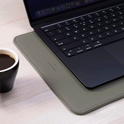 Comfyable Laptop Sleeve 13 Inch Precisely Compatible with MacBook Air M5 2026 & MacBook Pro/Neo A18, Faux Leather Cover Case, Khaki Green - color: Khaki Green, size: For 13" MacBook Pro & Air & Neo