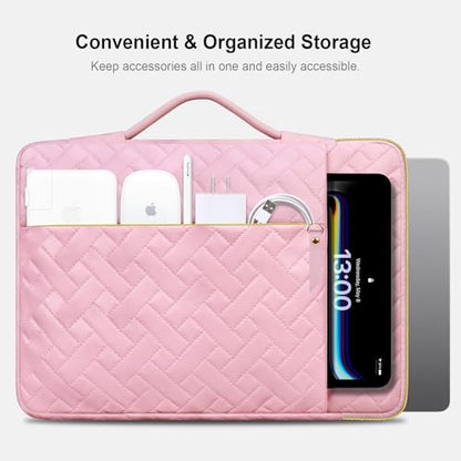Lacdo 360° Protective Laptop Sleeve Case for 14 inch New MacBook Pro M5 Pro/Max A3426 A3427 (2026), M5/M4/M3/M2/M1 A3434 A3112 A3401 A3185 A2918, 13.8 inch Surface Laptop Computer Bag, Sakura Pink - color: Sakura pink, size: New MacBook Pro 14 Inch