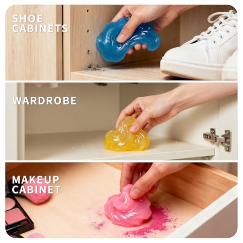 ASFSKY Car Cleaning Gel 4 Pack | Dust Cleaning Putty for Car Interior, Keyboard Dust Remover, Universal Cleaning Gel - color: colorful 4 pack