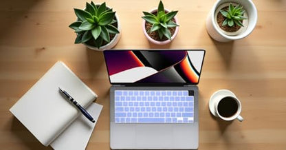 Se7enline Compatible with MacBook Keyboard Cover Skin for Mac Neo & Air 13/15 & Pro 14/16 inch (M5 M4 M3 M2 M1 A18) 2026/2025/2024/2023/2022/2021 Silicone Waterproof Dustproof Durable,Serenity Blue - color: Serenity Blue
