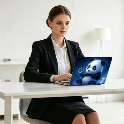 Universal Laptop Skin Decal, 3-Piece Vinyl Protector for 12 13 14 15.6" Notebook, Waterproof Anti-Scratch, Easy Trim & Bubble-Free Finish, Cute Panda - color: Cute Panda
