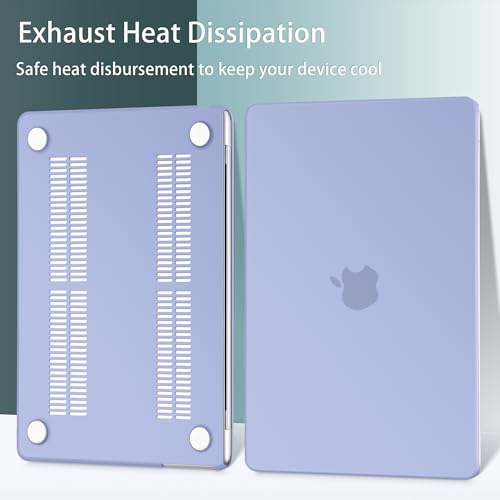 May Chen Case for MacBook Air 13/13.6-inch (M5/M4/M3/M2, 2022-2026 Models A3449 A3240 A3113 A2681), Lightweight | Closes Seamlessly | Ideal for Work Hard Shell Case, Airy Blue A+ - color: Airy Blue A+