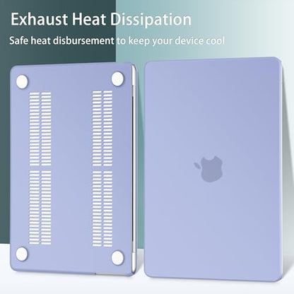 May Chen Case for MacBook Air 13/13.6-inch (M5/M4/M3/M2, 2022-2026 Models A3449 A3240 A3113 A2681), Lightweight | Closes Seamlessly | Ideal for Work Hard Shell Case, Airy Blue A+ - color: Airy Blue A+
