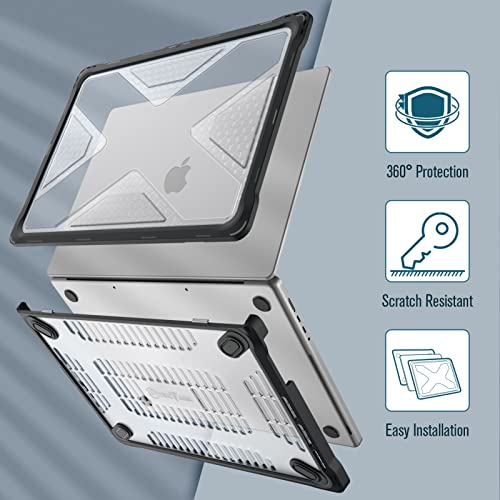 Fintie Case for MacBook Pro 16 Inch A3429 A3428 A3403 A3186 A2991 A2780 A2485 (2026-2021) - Heavy Duty Rugged Hard Shell Cover for MacBook Pro 16" M5/M4/M3/M2/M1 Chip, Crystal Clear - color: Crystal Clear