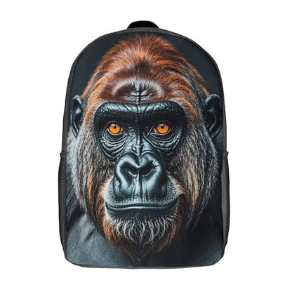17-Inch Laptop Backpack Water-Resistant A Gorilla Daypack with Shoulder Strap Lightweight Casual Rucksack for Travel Commuter Hiking Outdoor Activities 20l Black