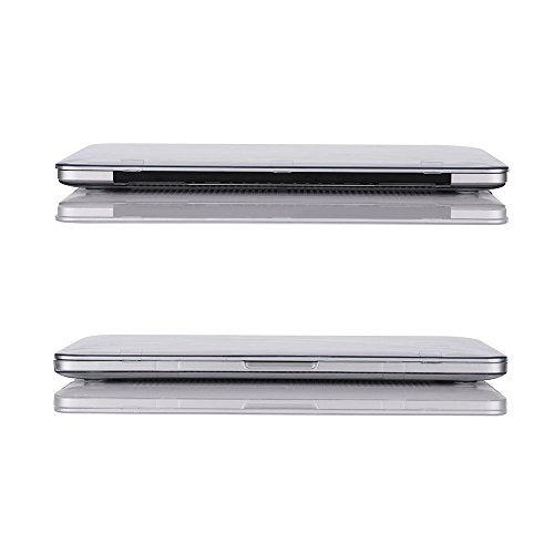 RUBAN Case Compatible with MacBook Pro 13 inch 2015 2014 2013 2012 (A1502 & A1425 Models), Plastic Hard Shell Case & Keyboard Cover for Old Version MacBook Pro Retina 13 Inch, Clear - color: Crystal Clear