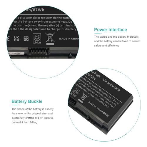 Fancy Buying FV993 M4800 M6800 Laptop Battery for Dell Precision M4600 M4700 M6700 M6600 Series,Fits RY6WH FJJ4W KJ321 PG6RC V7M28 R7PND 0TN1K5 7DWMT JHYP2 K4RDX Laptop [11.1V /7800mAh/89Wh] - size: 8.07*2.05*0.83inch M6600