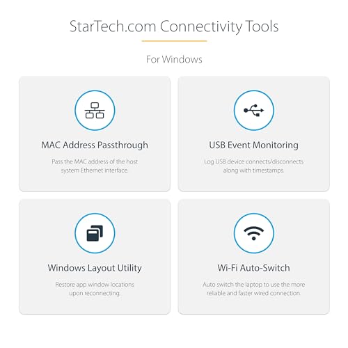 StarTech USB-C Triple 4K HDMI DP Docking Station, 100W Laptop Charging, GbE | Up to 85W host charging, 2ft 60cm cable, WoL, MAC address passthrough, Wi-Fi auto switch, Mixed-fleet rollout - style: Triple monitor