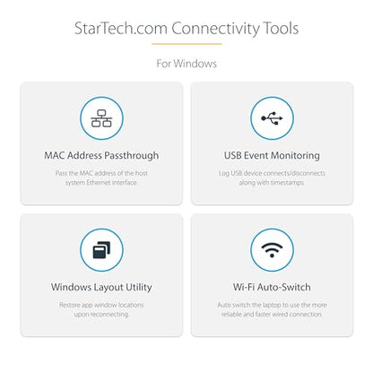 StarTech USB-C Triple 4K HDMI DP Docking Station, 100W Laptop Charging, GbE | Up to 85W host charging, 2ft 60cm cable, WoL, MAC address passthrough, Wi-Fi auto switch, Mixed-fleet rollout - style: Triple monitor
