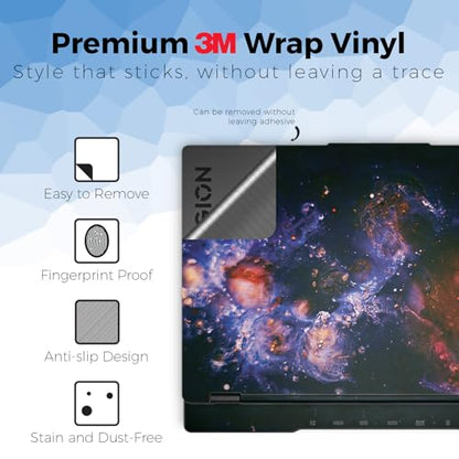 Laptop Skin Compatible with Lenovo Legion 5 Gaming Laptop (15IRX9) 2024 - Andromeda - Premium 3M Vinyl Protective Wrap Decal Cover - Easy to Apply | Crafted in the USA - color: Andromeda, size: Legion 5 Gaming (15IRX9) 2024 Top Skin Only, style: Matte Fin