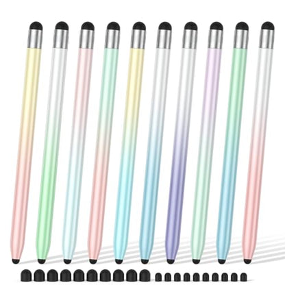 Stylus Pen for Touchscreen, 10Pcs High Sensitivity & Precision Capacitive Stylus Pen for iPad, iPhone, Android Smartphone, Tablets and All Universal Touchscreen Devices (10 Gradient Colors)