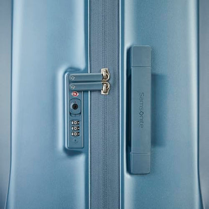 Samsonite UpLIFT X-Large Checked Hardside Luggage with Spinner Wheels - Airline-Approved, TSA Lock, Adjustable Handle System - Polycarbonate Hard Suitcase for Ultra Lightweight Travel - Elemental Blue - color: Elemental Blue, size: X-Large Checked