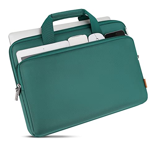 DOMISO 15.6 inch Laptop Case Sleeve Protective Cover Compatible with 16 inch MacBook Pro M4 M3 M2/Pro Max,15.6-16 inch HP Dell ASUS Lenovo Chromebook,Waterproof Computer Cases Bag with Handle,Green - color: Green, size: 15.6 inch