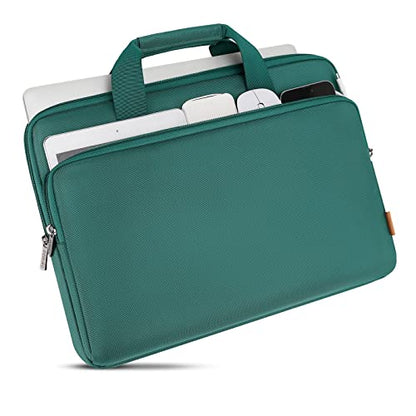 DOMISO 15.6 inch Laptop Case Sleeve Protective Cover Compatible with 16 inch MacBook Pro M4 M3 M2/Pro Max,15.6-16 inch HP Dell ASUS Lenovo Chromebook,Waterproof Computer Cases Bag with Handle,Green - color: Green, size: 15.6 inch