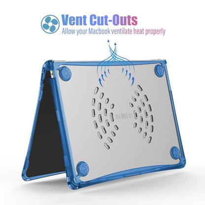IBENZER Hexpact Protective MacBook Air 13 inch Case M5 2026 M4 2025 M3 M2 2024-2022 A3449 A3240 A3113 A2681, Heavy Duty Case & KeyboardCover & ScreenFilm, Navy Blue, HPE-KK-NVBL+2B - color: Navy Blue