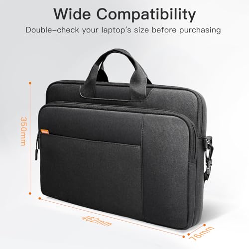 JETech 16 17 17.3 Inch Laptop Bag Case, Waterproof Computer Sleeve Cover Compatible with MacBook Air/Pro 16, Predator Helios 16, ASUS ROG Strix G17, HP Envy 17.3 (Black) - color: Black, size: 16-17 Inch