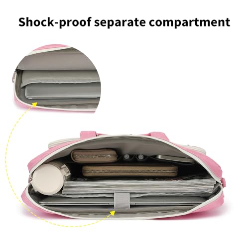 15-15.6 inch Laptop Shoulder Bag, for MacBook Pro 16, Hp Lenovo Dell 14 inch Waterproof Messenger Bag Case Sleeve (pink) - color: Pink, size: 15 inch/15.6 inch