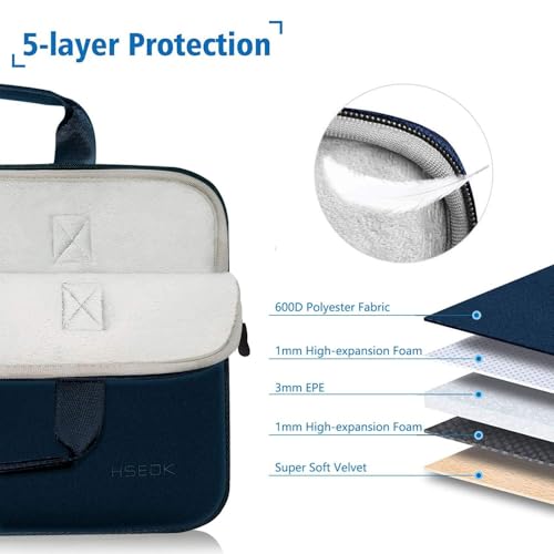 Hseok Laptop Sleeve 14 inch Case with Small Case, Compatible with MacBook Neo 14, MacBook Pro 14 M5/M4/M3/M2/M1, XPS 14 and Most 14 inch Notebooks, Neoprene Computer Handbag,B01L01 - color: B01l01, size: 14"