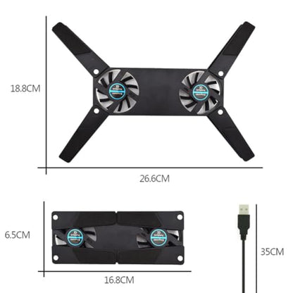 Usb Laptop Radiator Cooling Base Bottom Anti-slip Cooling Pads Base Foldable Usb Power Supply for Universal Computer