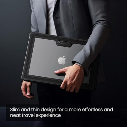Nillkin Bumper Frosted 15.4in Laptop Sleeve Shockproof Hard Protective Case | Inner Microfiber Fleece, Matte Transparent, Waterproof, EVA Computer Sleeve for MacBook, HP, Dell, Lenovo, Acer - size: 15.4 inch
