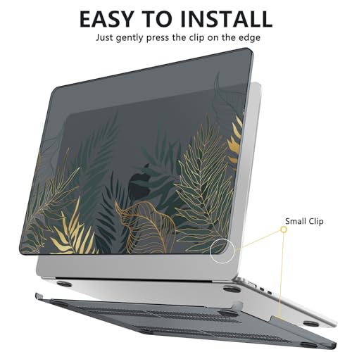 AKIT for MacBook Air 13 inch Case M5 M4 M3 M2 2026-2022, Bush | A3449 A3240 A3113 A2681, Vivid Pattern Hard Shell Laptop Case+Screen Protector+Keyboard Cover for MacBook Air 13.6 inch - color: Bush