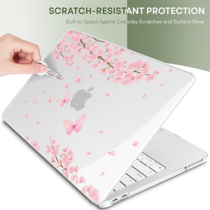May Chen Compatible with MacBook Neo 13 inch Case 2026 Model A3404, Plastic Hard Shell,Keyboard Cover,Screen Protector,Dust Plug, for MacBook Neo 13" with A18 Pro Chip, Cherry Blossom - color: Cherry blossom