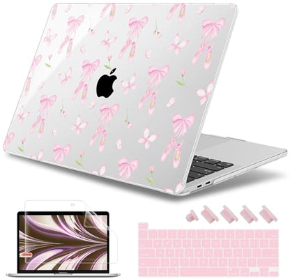 May Chen Case for MacBook Pro 13 inch M2 2023,2022,2021,2020 A2338 M1 A2251 A2289, Plastic Hard Shell Cover for MacBook Pro 13" with Touch Bar Fits Touch ID, Ballet Shoes - color: Ballet shoes