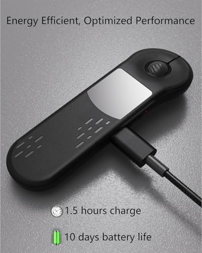 Air Mouse Bluetooth Presenter with Touchpad for PC/iOS/Android, Rechargeable Remote Control for PowerPoint/Keynote/TikTok/Camera/Kindle App (Black) - color: Black