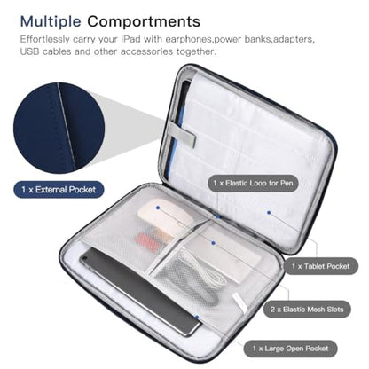12.9 Inch Tablet Carrying Bag for Samsung Galaxy Tab S9+ Plus/S8+/S7+ Plus/S7 FE 12.4" & 13 inch iPad Pro M5 M4, iPad Air M4 M3 M2 2026-2024, Surface Pro 11 Snapdragon,10,9,8,X,7+,7,6 Sleeve Case-Blue - color: Blue, size: 12.9 Inch