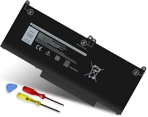 MXV9V Battery for Dell Latitude 5300 5310 7300 7400 E5300 E5310 E7300 E7400 Series, Latitude 5300 5310 2-in-1,for dell inspiron 7300/7306 2-in-1 Black Series P96G P97G P99G P100G 5VC2M 829MX 7.6V 60Wh - size: 9.3*4*0.25inch