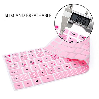 Silicone Keyboard Cover for HP 14" Laptop 2020 2019 2018,Pavilion x360 14M-BA 14M-CD 14M-DH 14-BA 14-BF 14-cm 14-CF 14-DF 14-DK 14-DS 14-DQ Series 14 Inch Protective Skin,Lovely Bears - color: Lovely Bears