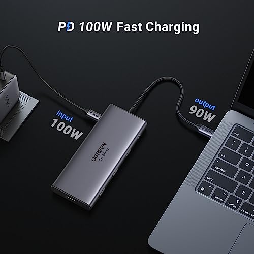 UGREEN Revodok Pro 9-in-1 USB-C Hub 10Gbps 4K HDMI | SD/TF reader, Gigabit Ethernet, 100W PD, compatible with MacBook Neo/Pro/Air, iPhone 17/16/15 Pro, Thinkpad