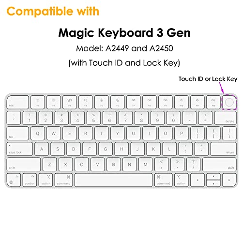 ProElife Keyboard Cover for Apple Magic Keyboard 3 with Touch ID A3118 | Ombre Pink, Non-interference Design for ID Key, Dust-proof, Silicone Protective Skin, Precision Molded, Washable & Reusable - color: Ombre Pink