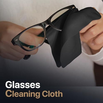3 Pack Premium Microfiber Cleaning Cloth - Large Reusable Cloth for Glasses, Screens, MacBook Laptops, TVs, and Electronics - Scratch-Free, Lint-Free Cleaner, 3 Pack - Black - color: Black, size: Universal MacBooks - 3 Pack