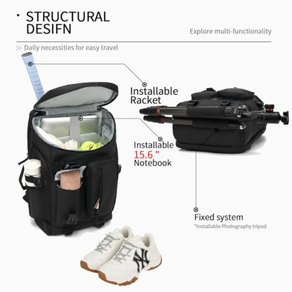 Kalesi Gym Duffle Bag Backpack 4-Way Waterproof with Shoes Compartment for travel Sport Hiking laptop - color: 02-black