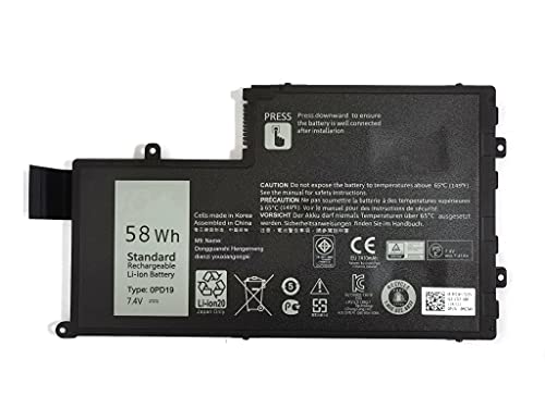 7.4V 58Wh 0PD19 5MD4V N5447 TRHFF 9HRXJ VPH5X Replacement Laptop Battery Compatible with DELL in-spiron 15 15-5548 15-5547 15-5545 15-N5447