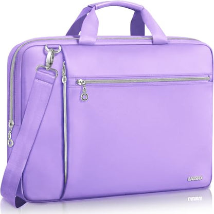 Laptop Bag Case for Women Men Messenger Briefcase Bag, 17 17.3 Inch | Compatible with HP OmniBook Envy Omen Pavilion/Dell Inspiron Precision/LG Gram/Yoga ThinkPad, Carrying Bag 18 inch, Purple - color: Purple, size: 17.3 inch