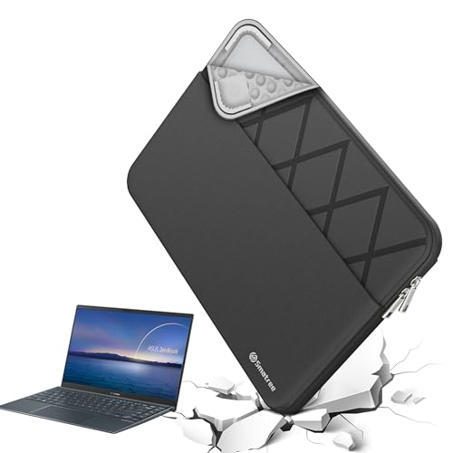 Smatree Laptop Sleeve for 13.4 inch ASUS ROG Flow X13 2022/2021 GV301 | Case with Accessory Pocket,Patented Shockproof Design(E409) - color: Elite-Black, size: for 13.4 inch ROG Flow X13 (E409)