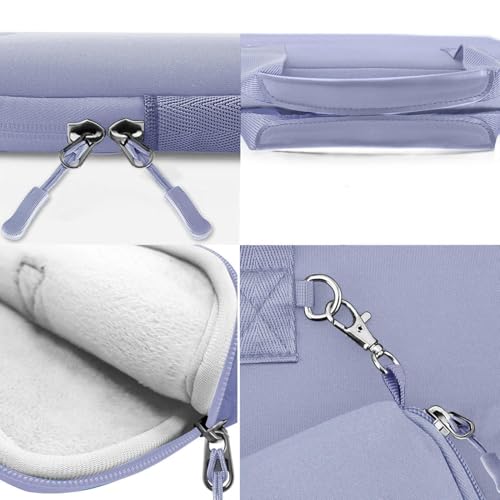 Hseok Laptop Sleeve 14 inch Case with Small Case, Compatible with MacBook Neo 14, MacBook Pro 14 M5/M4/M3/M2/M1, XPS 14 and Most 14 inch Notebooks, Neoprene Computer Handbag,Haze Purple - color: Haze Purple, size: 14"