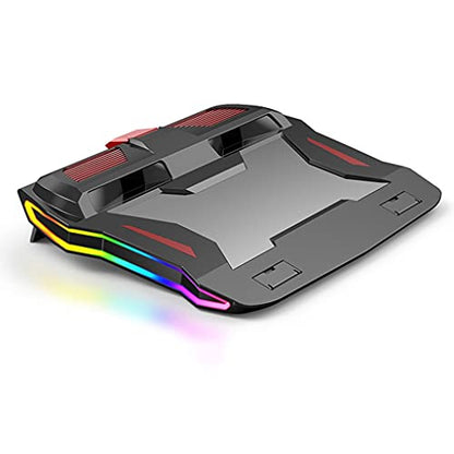 RGB Gaming Laptop Cooler Adjustable Notebook Stand 3000 RPM Powerful Air Flow Cooling Pad for 12-17 Inch
