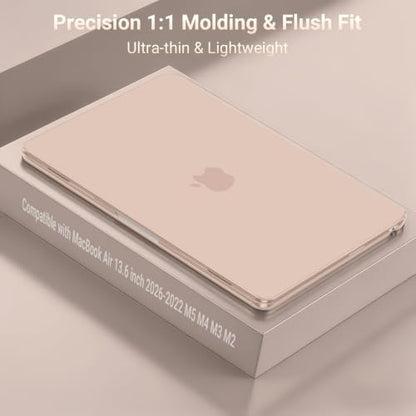 MOSISO Compatible with MacBook Air 13 inch Case M5 2026 M4 M3 M2 2025-2022 | A3449 A3240 A3113 A2681, Scratches-Resistant Protective Hard Shell for MacBook Air 13.6 inch Case, Camel - color: Camel