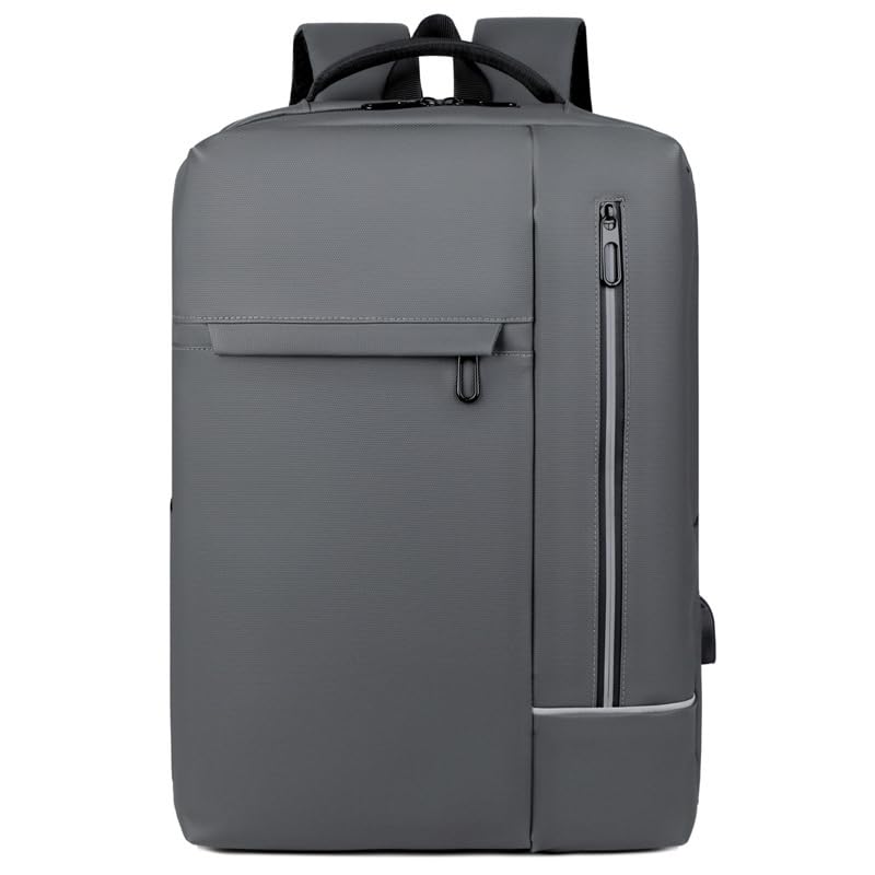 Laptop Backpack, Business Travel Backpack for Men Women, Water Resistant Anti-Theft Daypack, USB Charging Port (Dark Gray) - color: Dark Gray