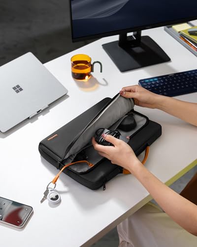 tomtoc 360° Protective Laptop Case for 13.5-14.4 Inch Surface Laptop Studio | Water-Resistant Laptop Bag Fits Surface Laptop 6/5/Studio 2/1, Acer Swift 14, ASUS Zenbook/Chromebook 14, HP EliteBook 14 - color: Black, size: 13.5-14.4 Inch